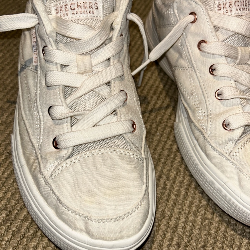 Skechers White Meet Ya There Sneakers